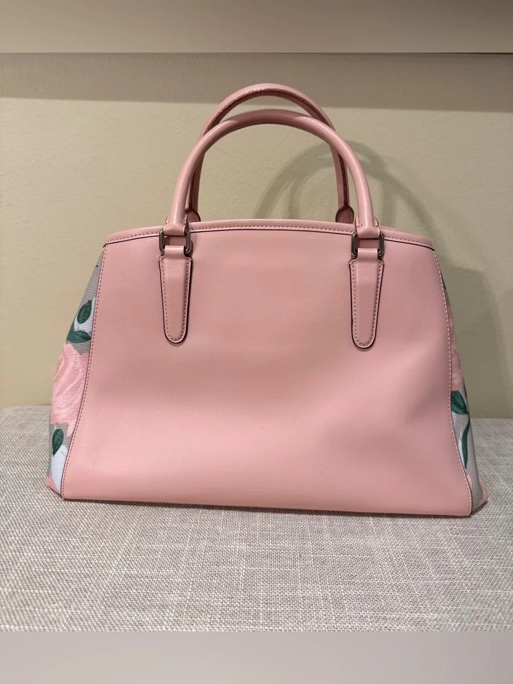 Coach F25868 Margot Caryall Pink Multi Camo Rose Floral Print Satchel Crossbody
